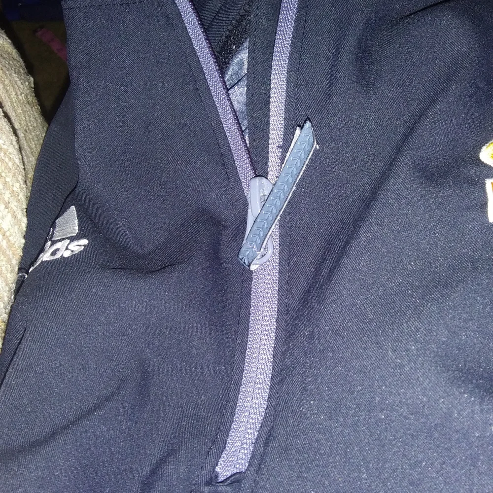 Adidas Zip up mesh back jersey